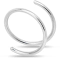 925 Sterling Silver Double Hoop Spiral Nose Ring | Hypoallergenic Nose Piercing Jewelry