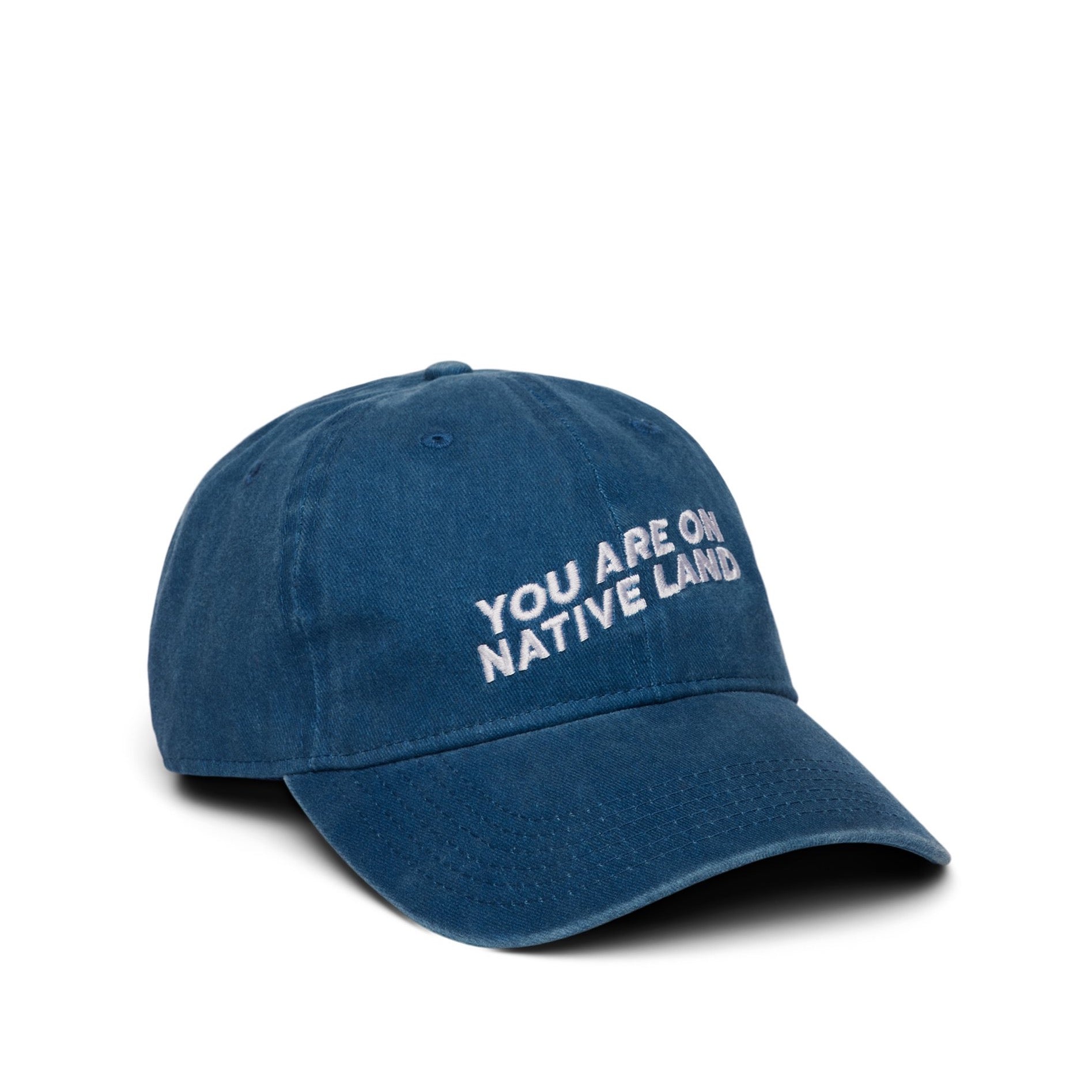 'You Are On Native Land' Organic Cotton Cap — Statement Awareness Hat