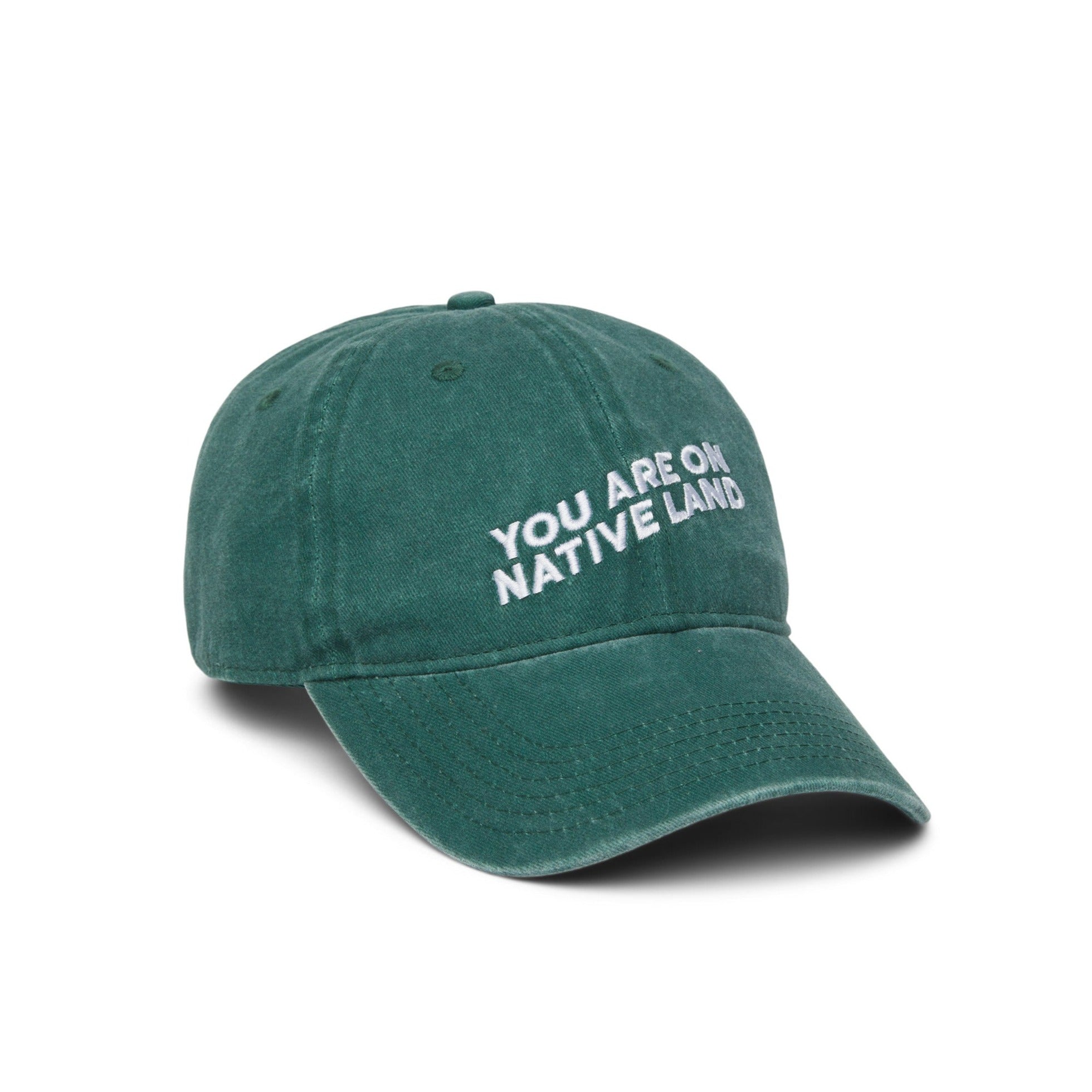 'You Are On Native Land' Organic Cotton Cap — Statement Awareness Hat