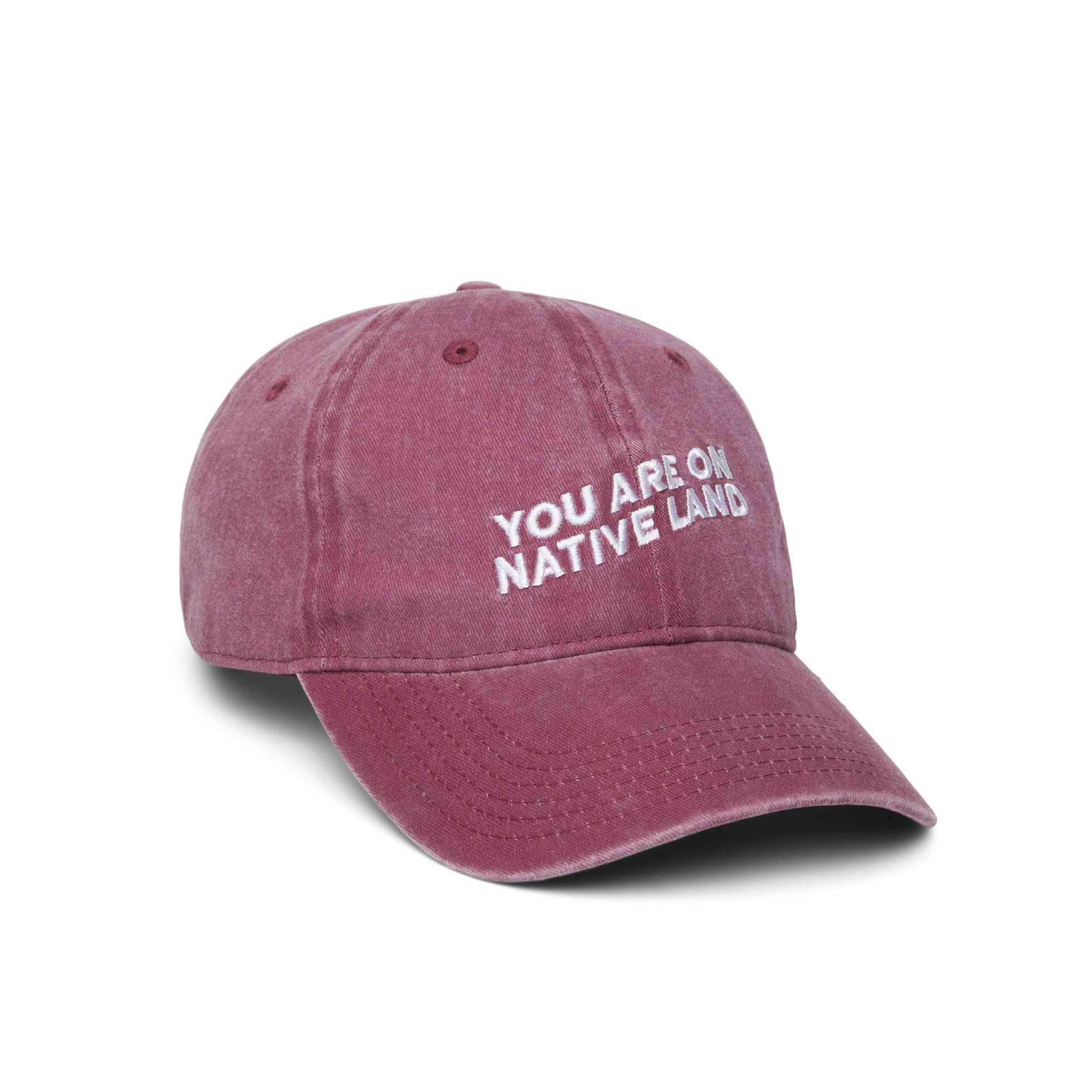 'You Are On Native Land' Organic Cotton Cap — Statement Awareness Hat